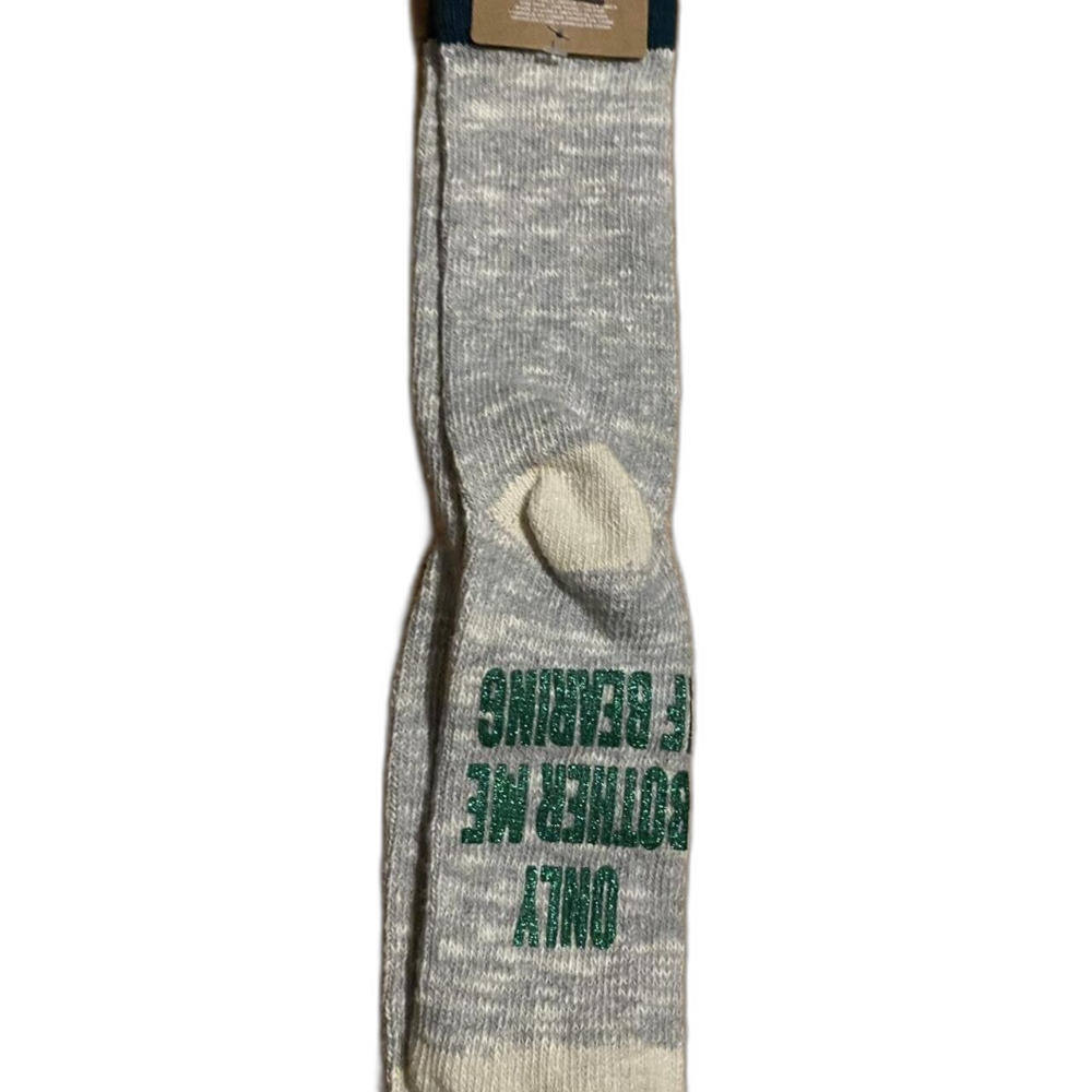 American Eagle Eggnog Christmas Holiday Crew Socks Women's One Size NWT